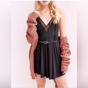 URBAN OUTFITTERS XS little black mini dress. Strapless with sheer detail